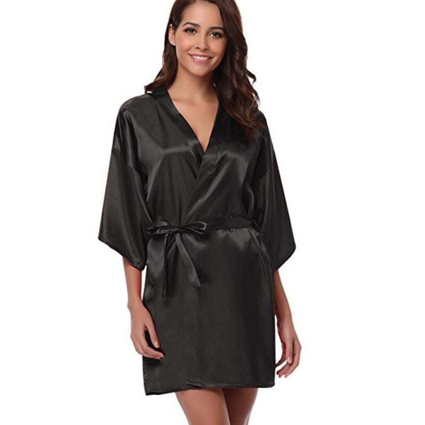Peignoir kimono en soie pour femme