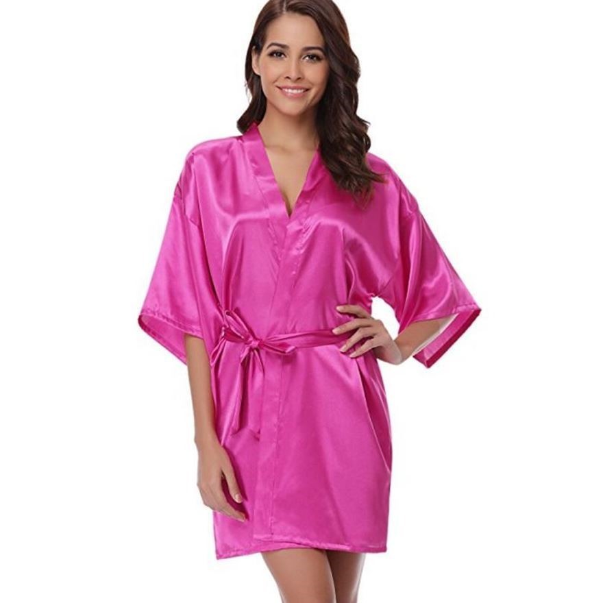 Peignoir kimono en soie pour femme