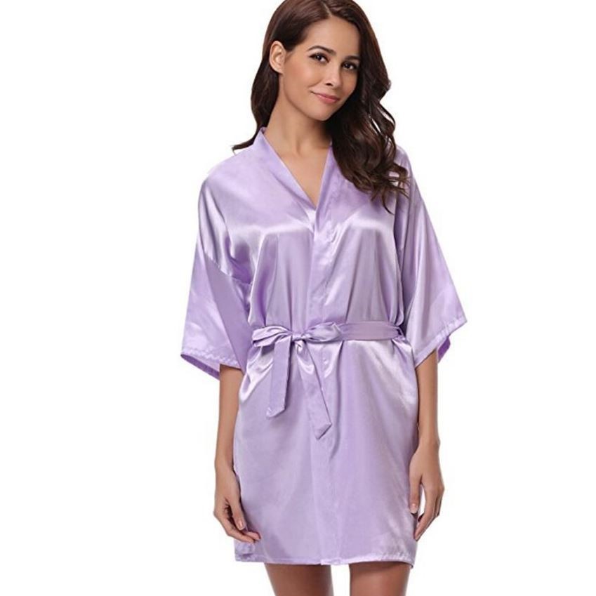 Peignoir kimono en soie pour femme