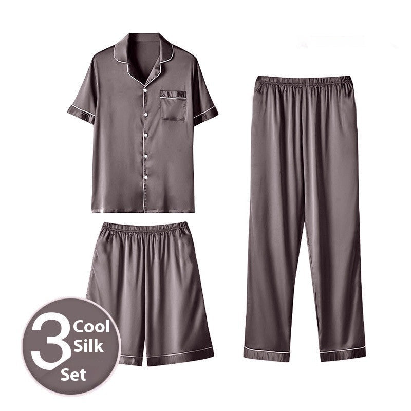 Costume trois pièces en soie pour homme