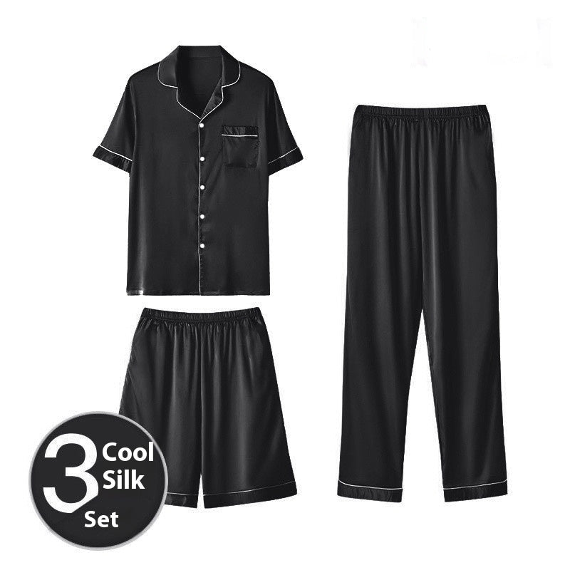 Costume trois pièces en soie pour homme