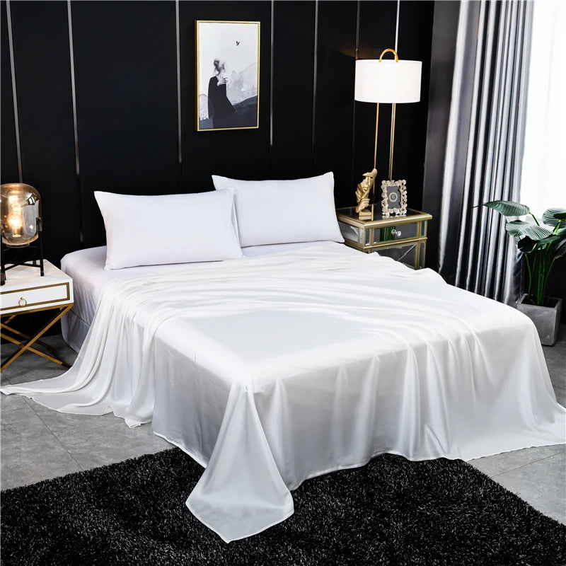 Drap plat en soie de mûrier naturelle