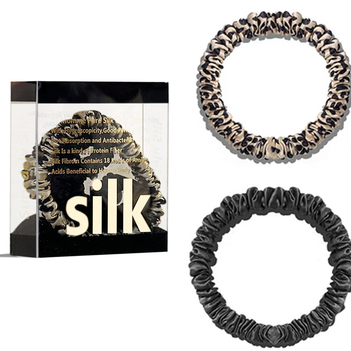 Lot de 2 chouchous en soie 19 Momme