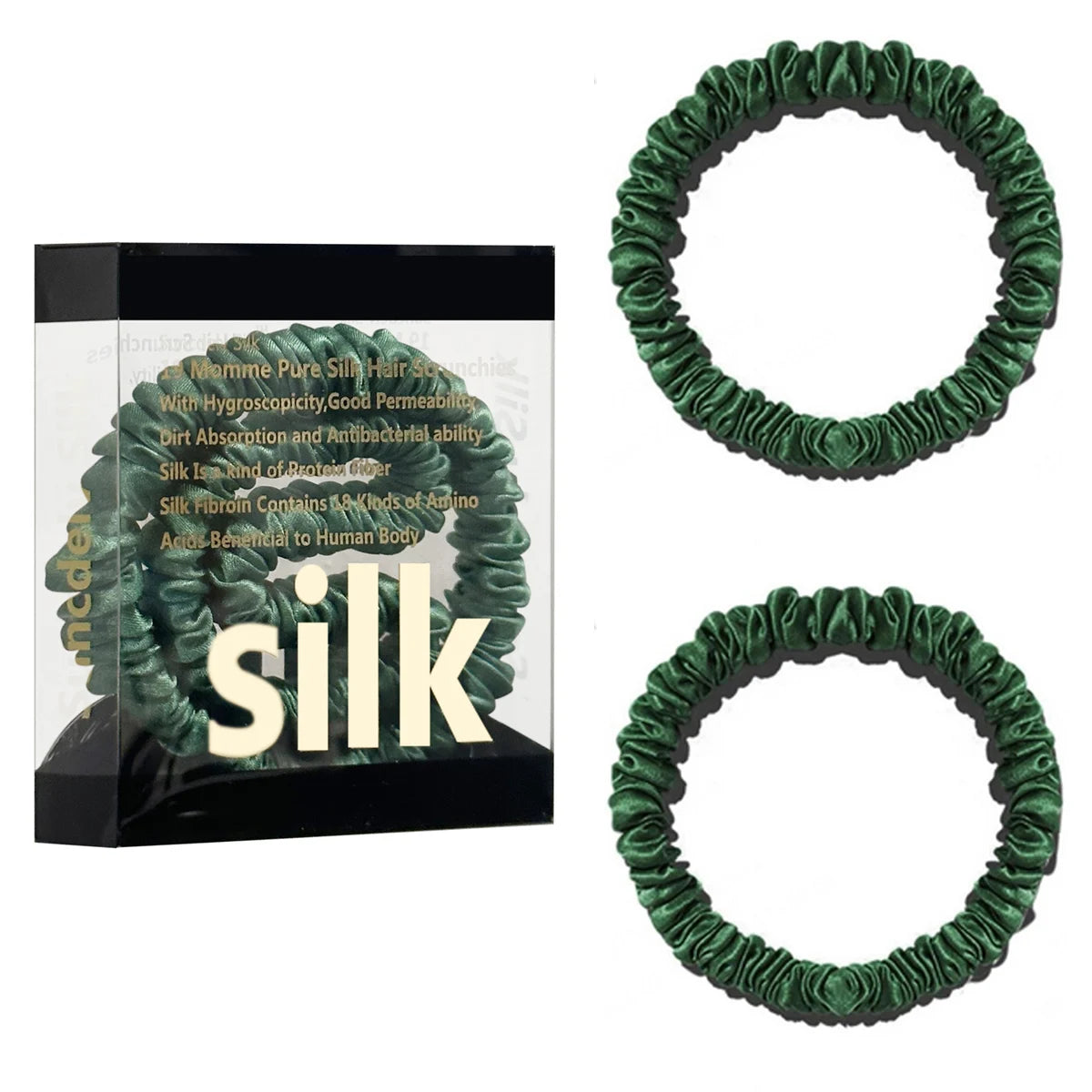 Lot de 2 chouchous en soie 19 Momme
