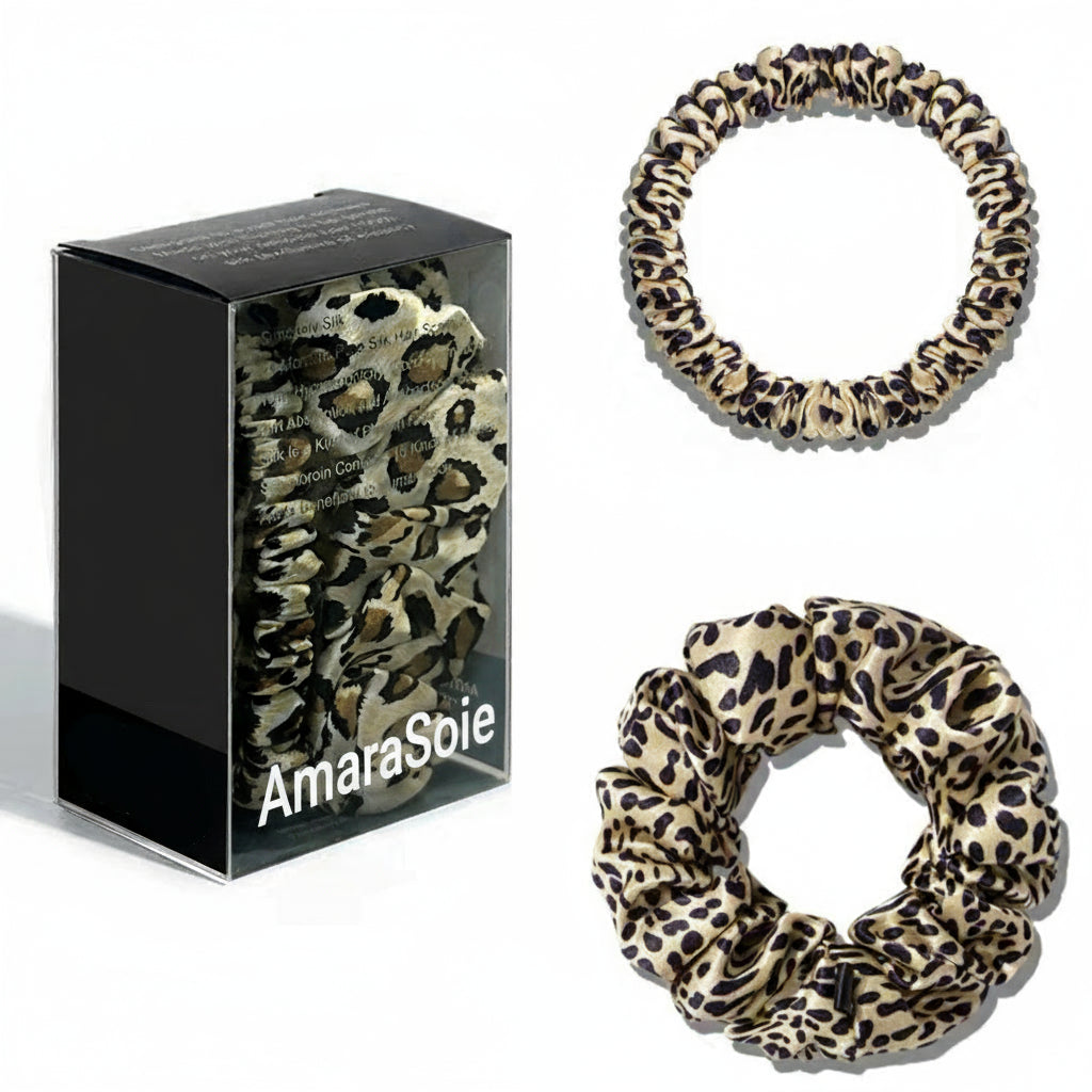 Lot de 2 chouchous 100 % soie de mûrier 22 momme