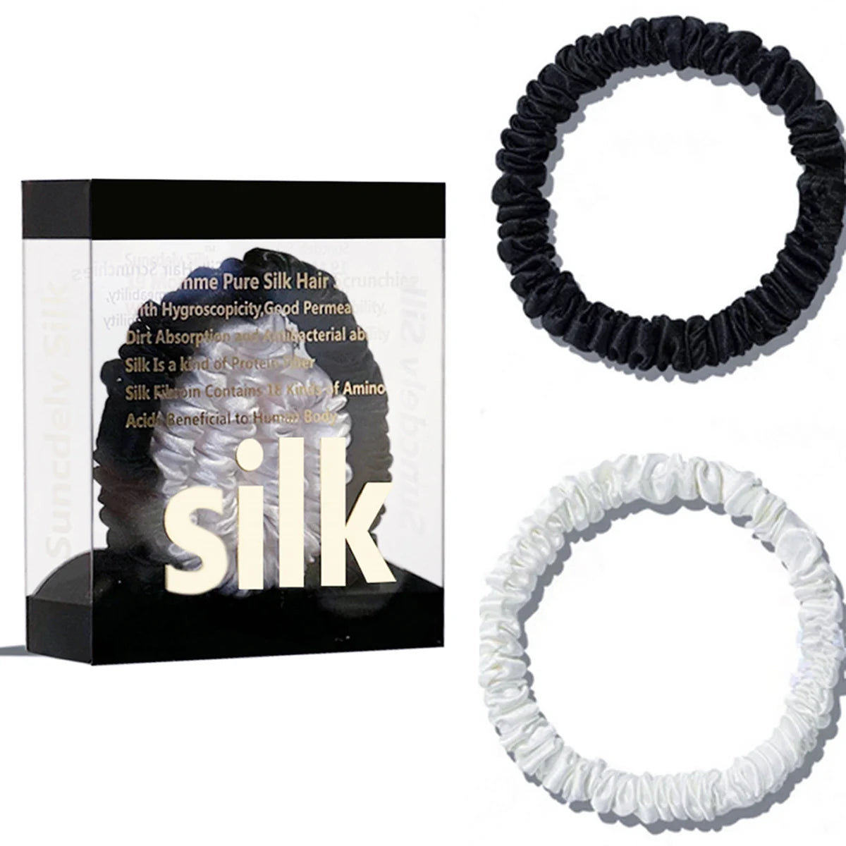 Lot de 2 chouchous en soie 19 Momme
