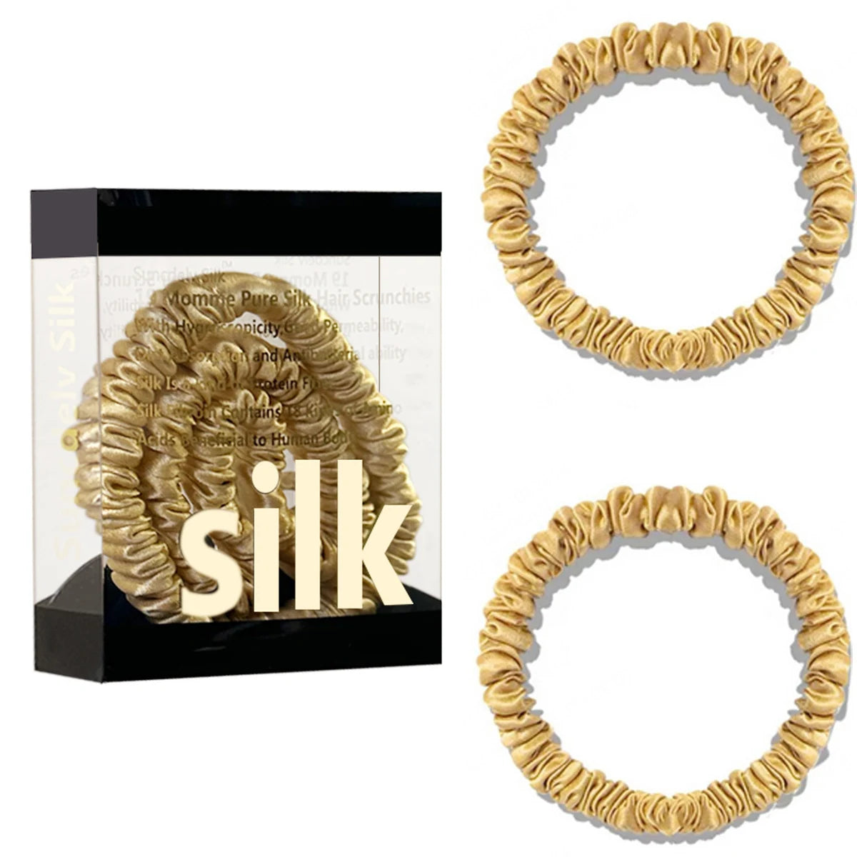Lot de 2 chouchous en soie 19 Momme