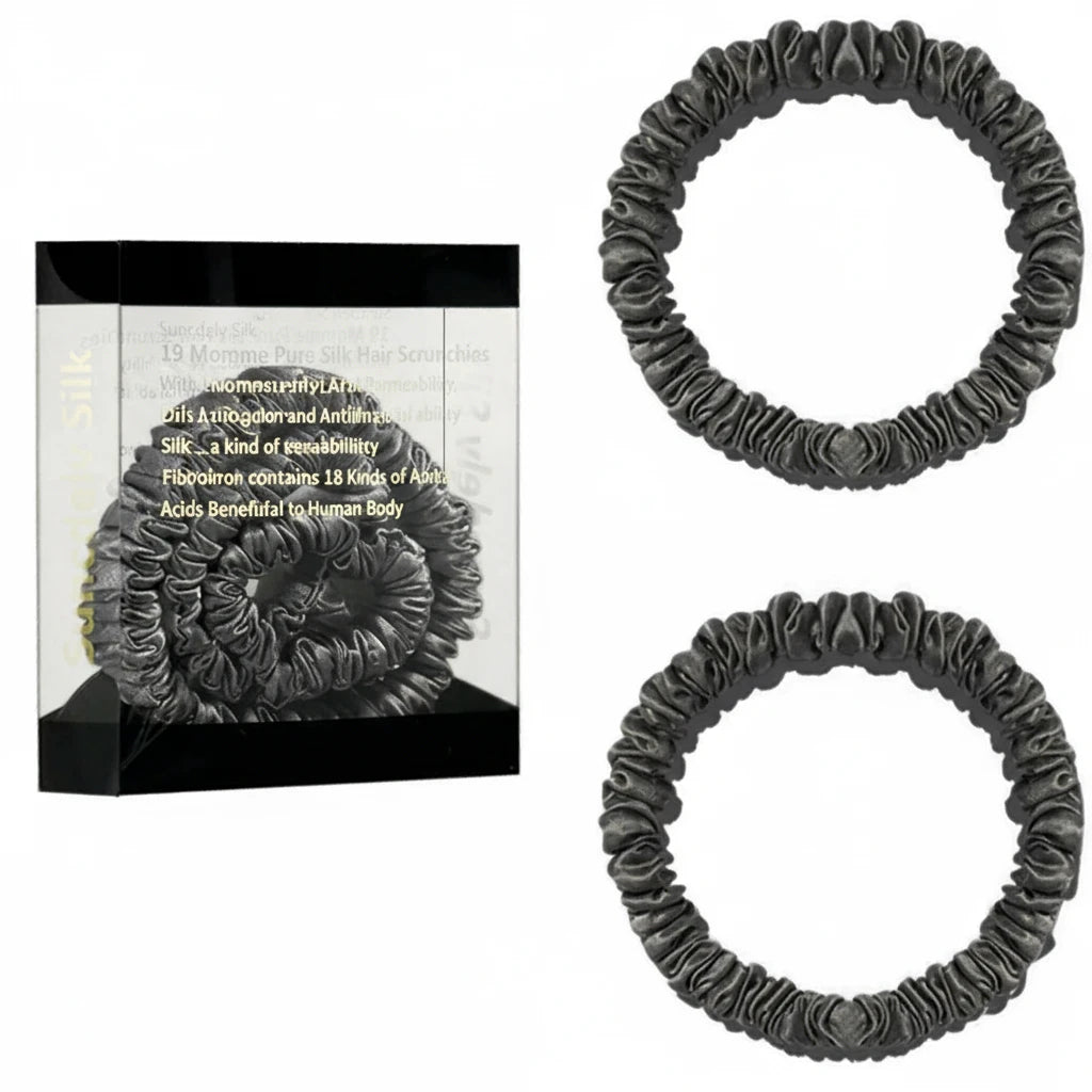 Lot de 2 chouchous en soie 19 Momme