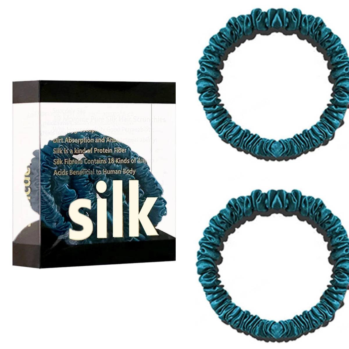 Lot de 2 chouchous en soie 19 Momme