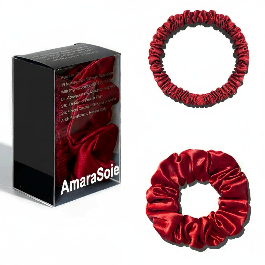 Lot de 2 chouchous 100 % soie de mûrier 22 momme