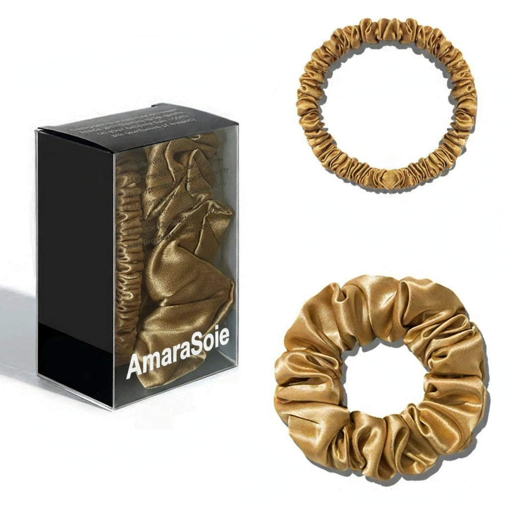 Lot de 2 chouchous 100 % soie de mûrier 22 momme