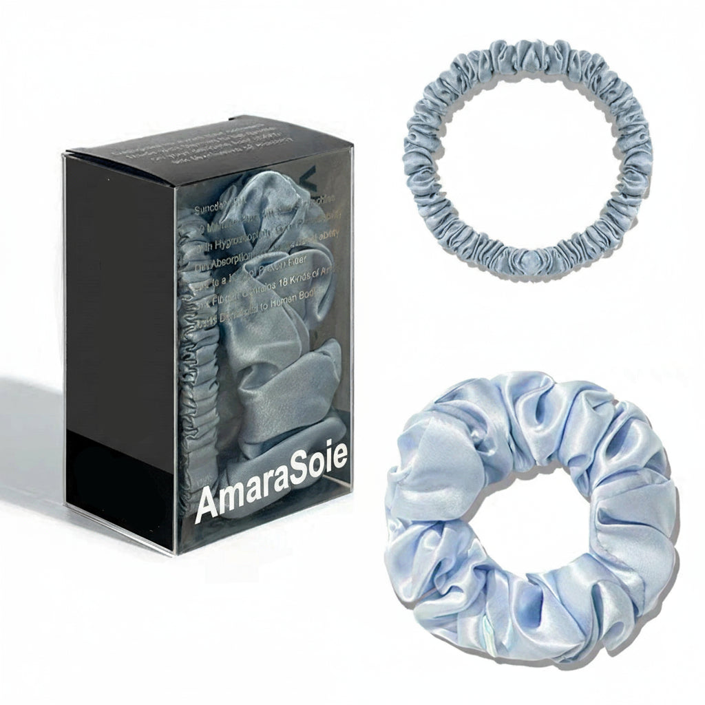 Lot de 2 chouchous 100 % soie de mûrier 22 momme