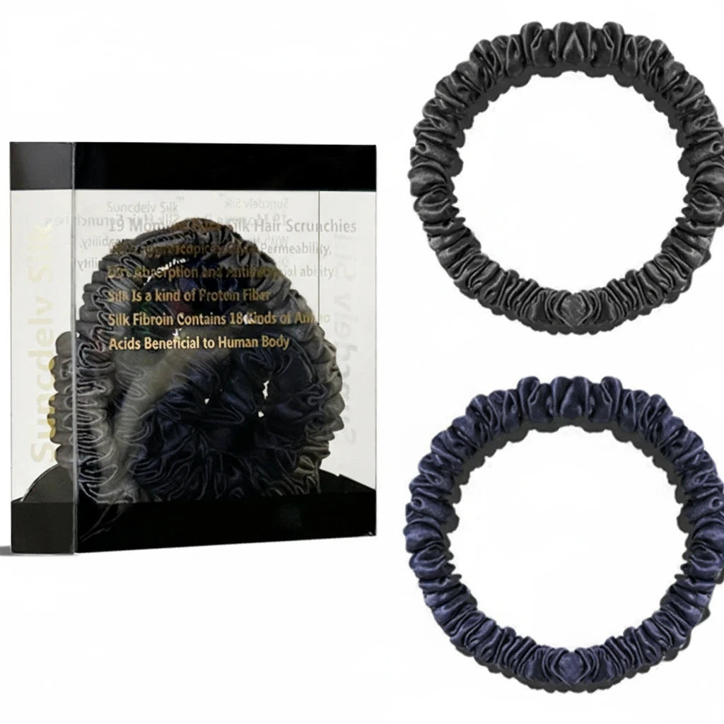 Lot de 2 chouchous en soie 19 Momme