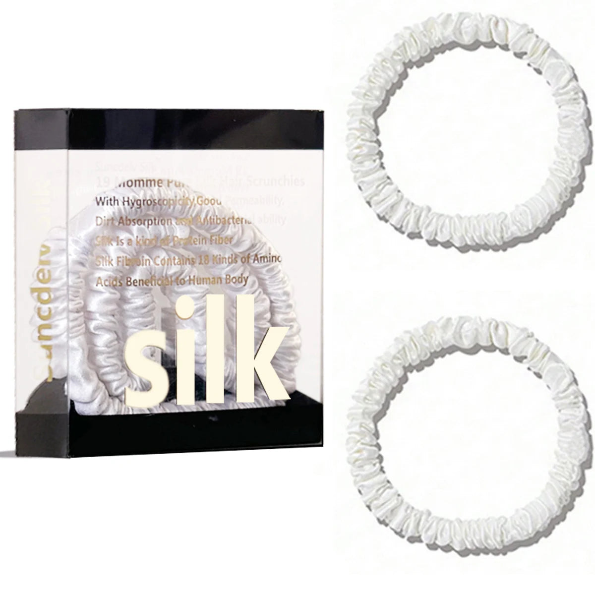 Lot de 2 chouchous en soie 19 Momme