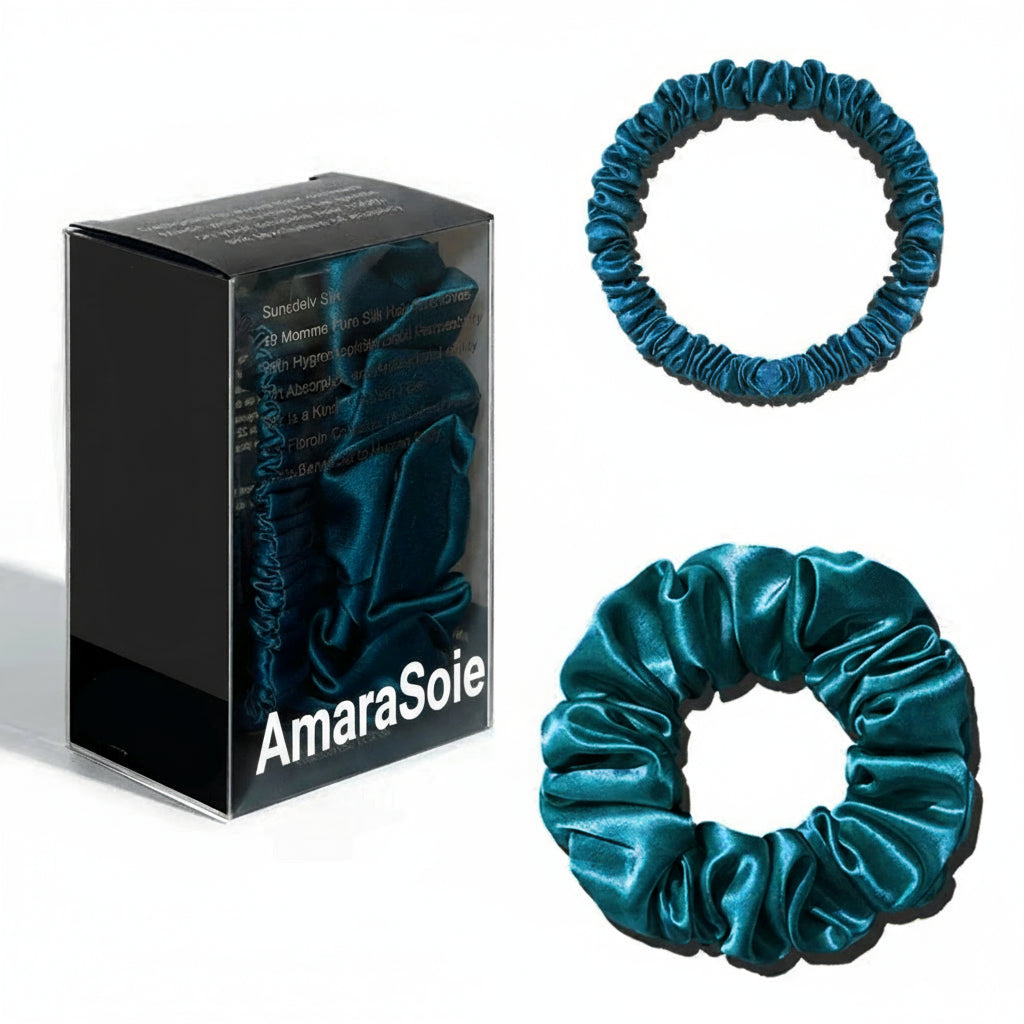 Lot de 2 chouchous 100 % soie de mûrier 22 momme