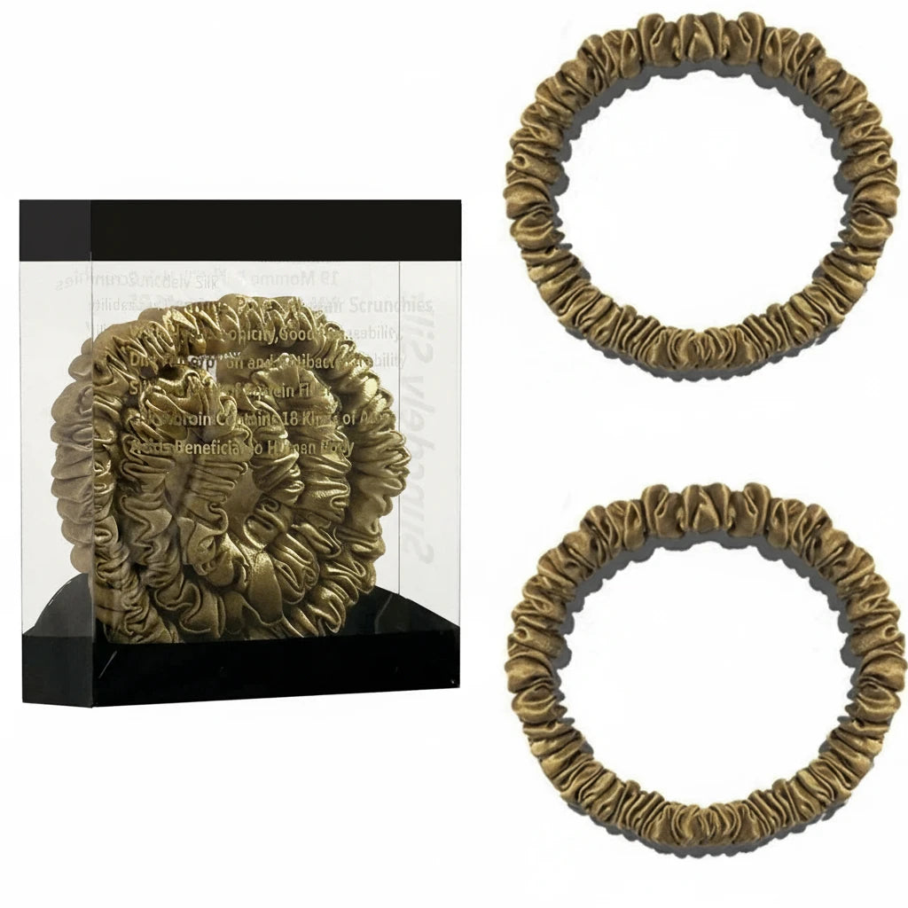 Lot de 2 chouchous en soie 19 Momme