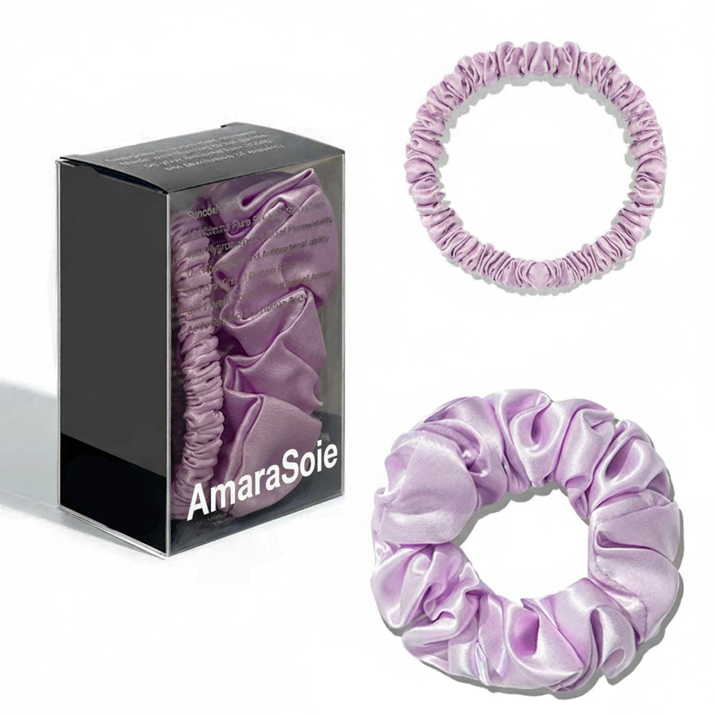 Lot de 2 chouchous 100 % soie de mûrier 22 momme