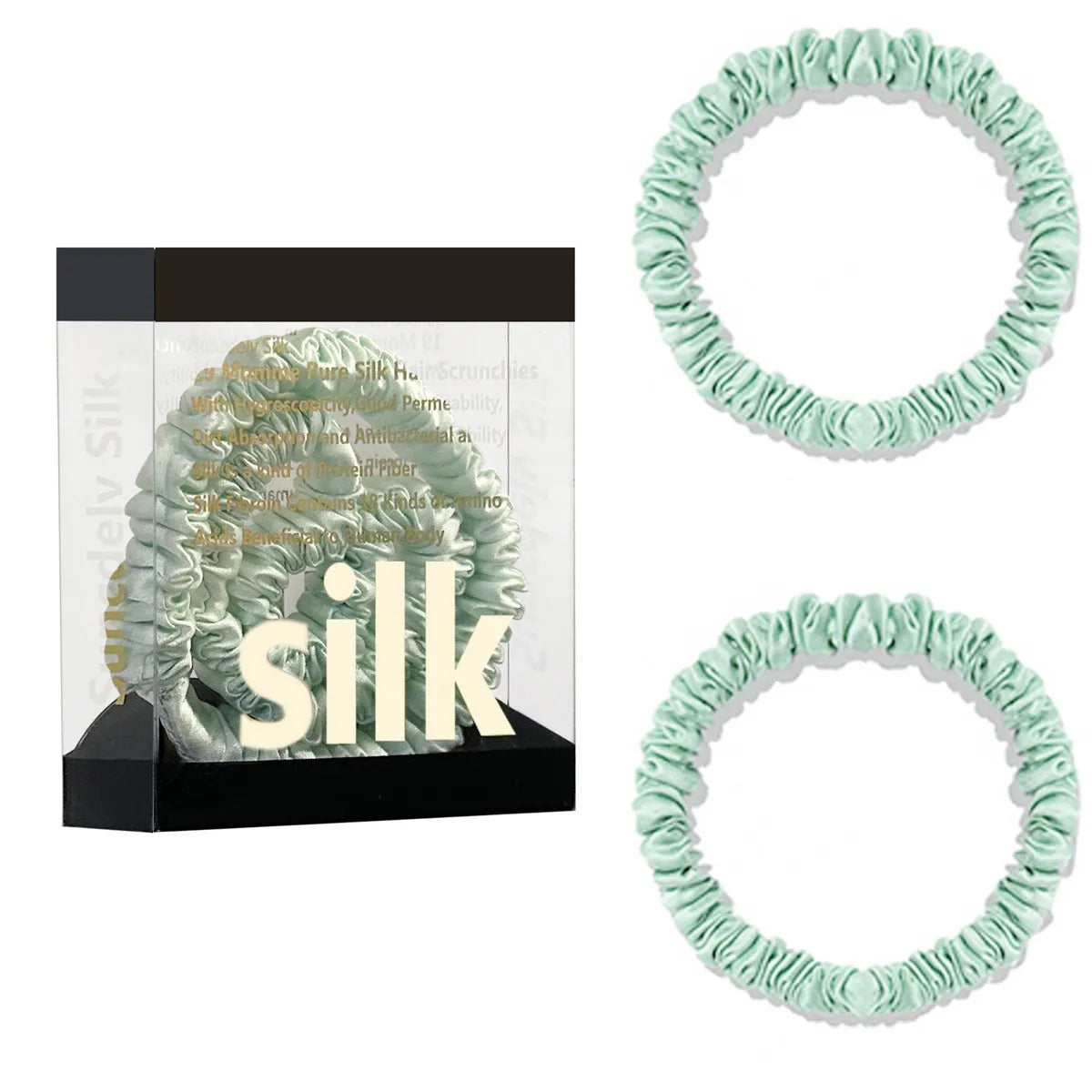 Lot de 2 chouchous en soie 19 Momme