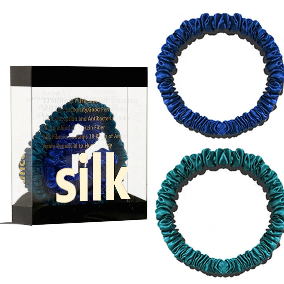 Lot de 2 chouchous en soie 19 Momme
