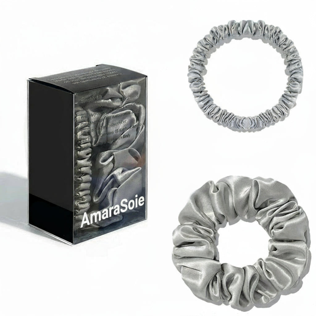 Lot de 2 chouchous 100 % soie de mûrier 22 momme