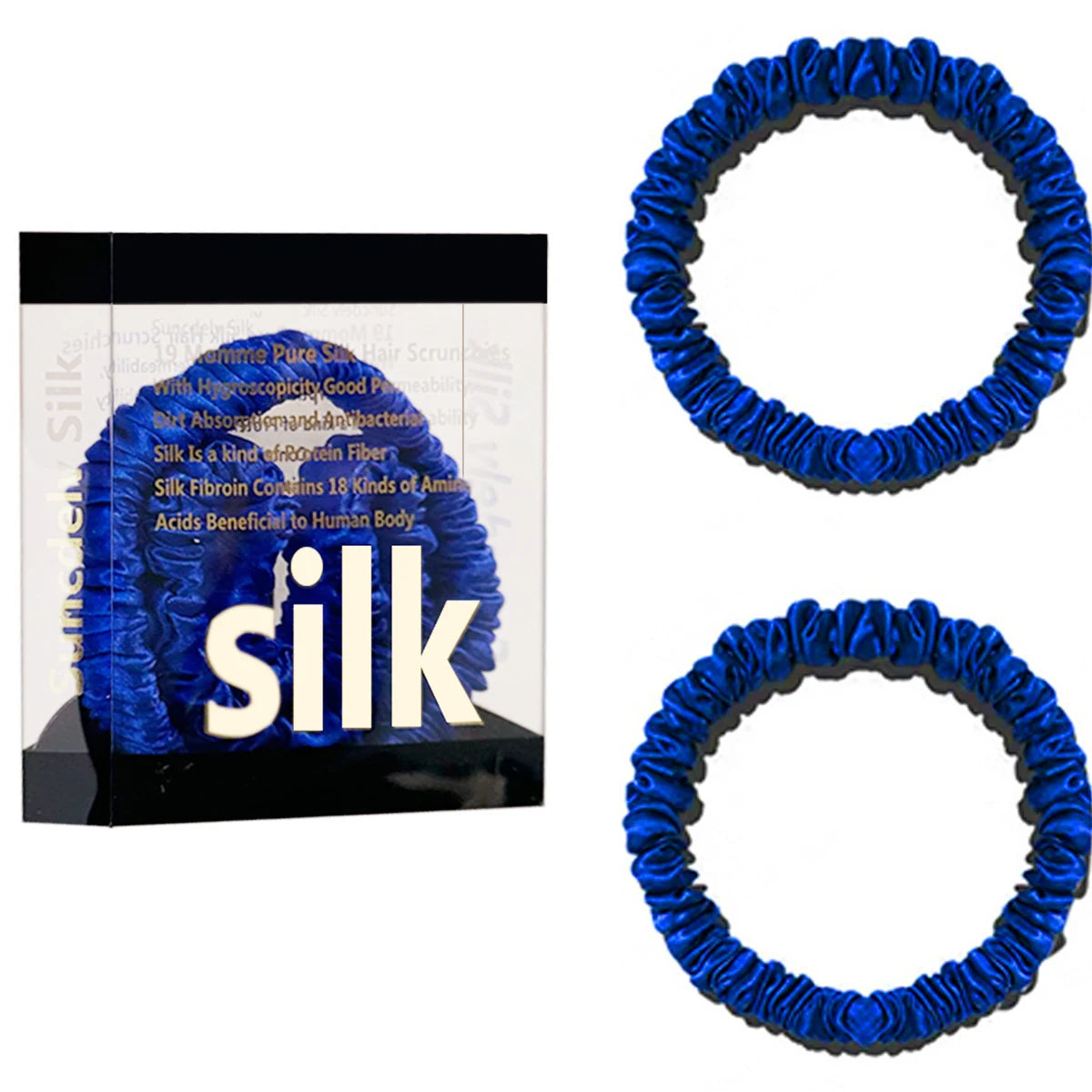 Lot de 2 chouchous en soie 19 Momme
