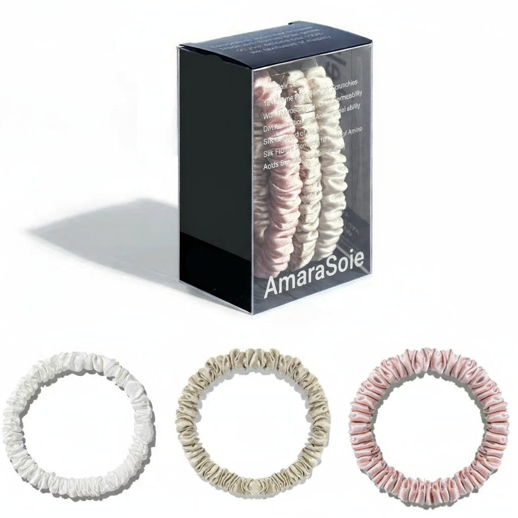 Lot de 3 chouchous en soie de mûrier 19 Momme