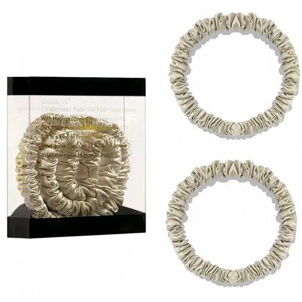 Lot de 2 chouchous en soie 19 Momme