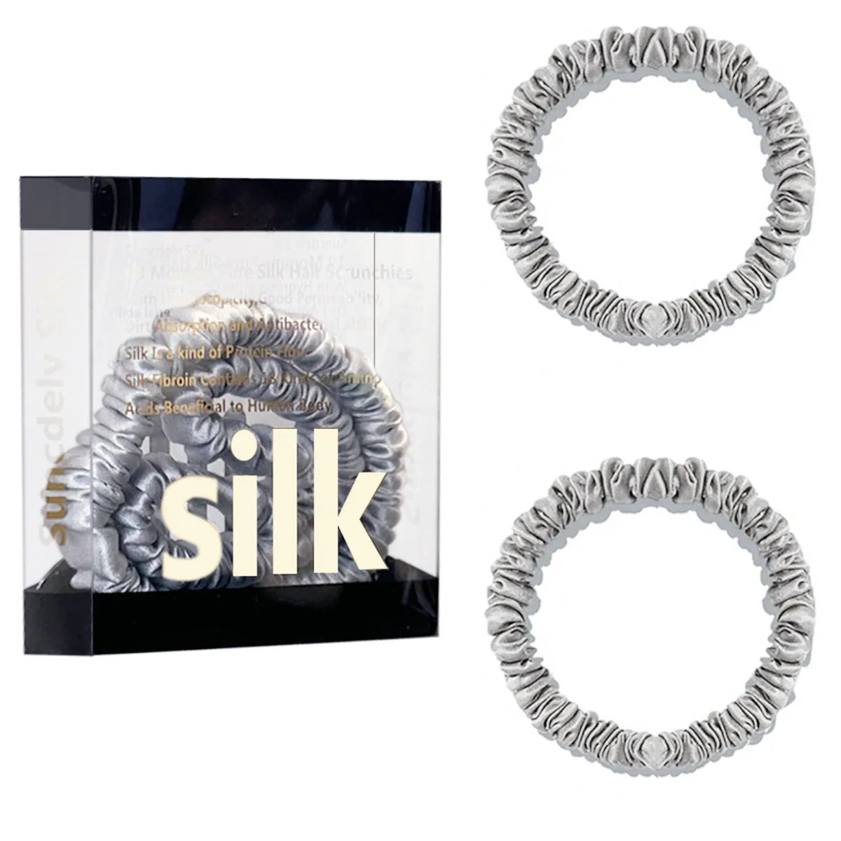Lot de 2 chouchous en soie 19 Momme
