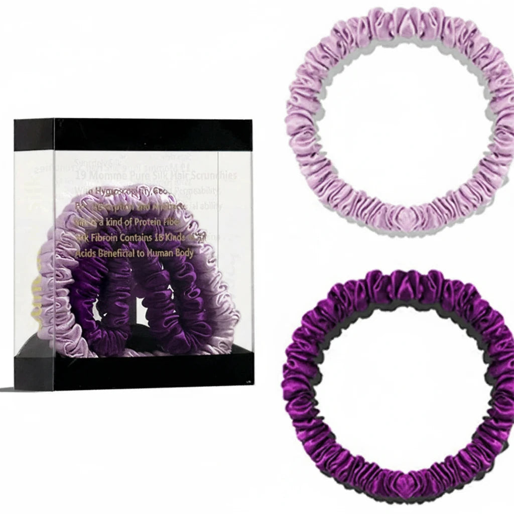 Lot de 2 chouchous en soie 19 Momme