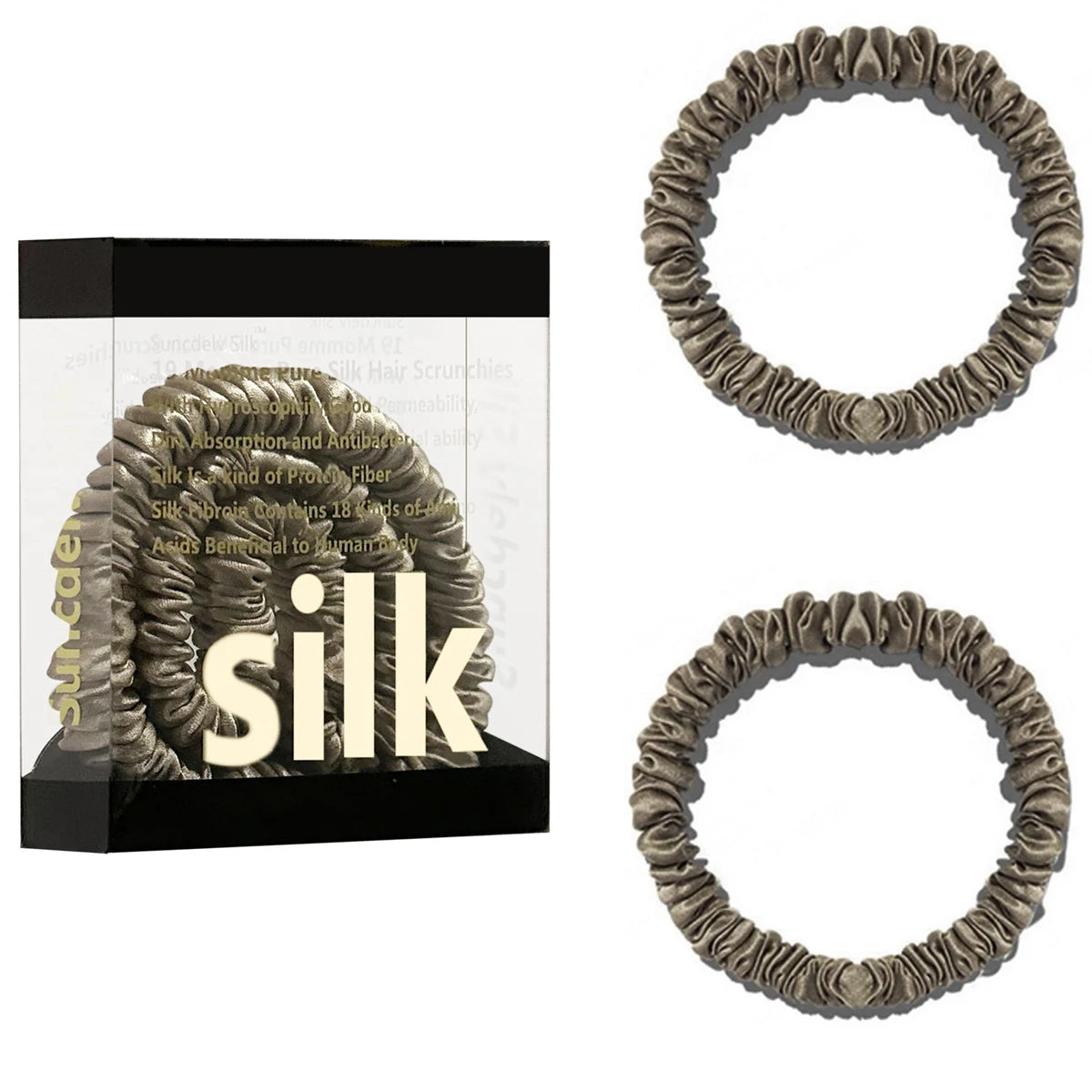 Lot de 2 chouchous en soie 19 Momme
