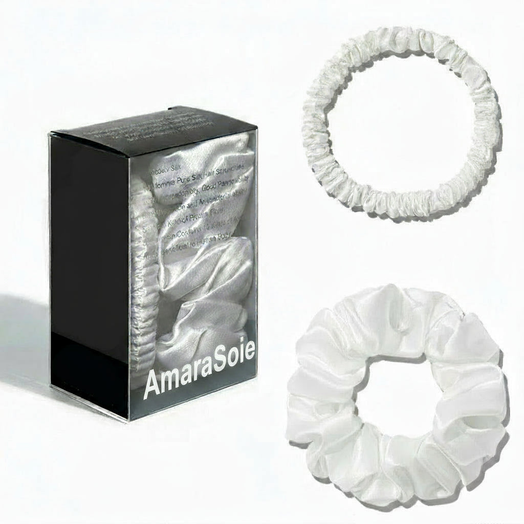Lot de 2 chouchous 100 % soie de mûrier 22 momme