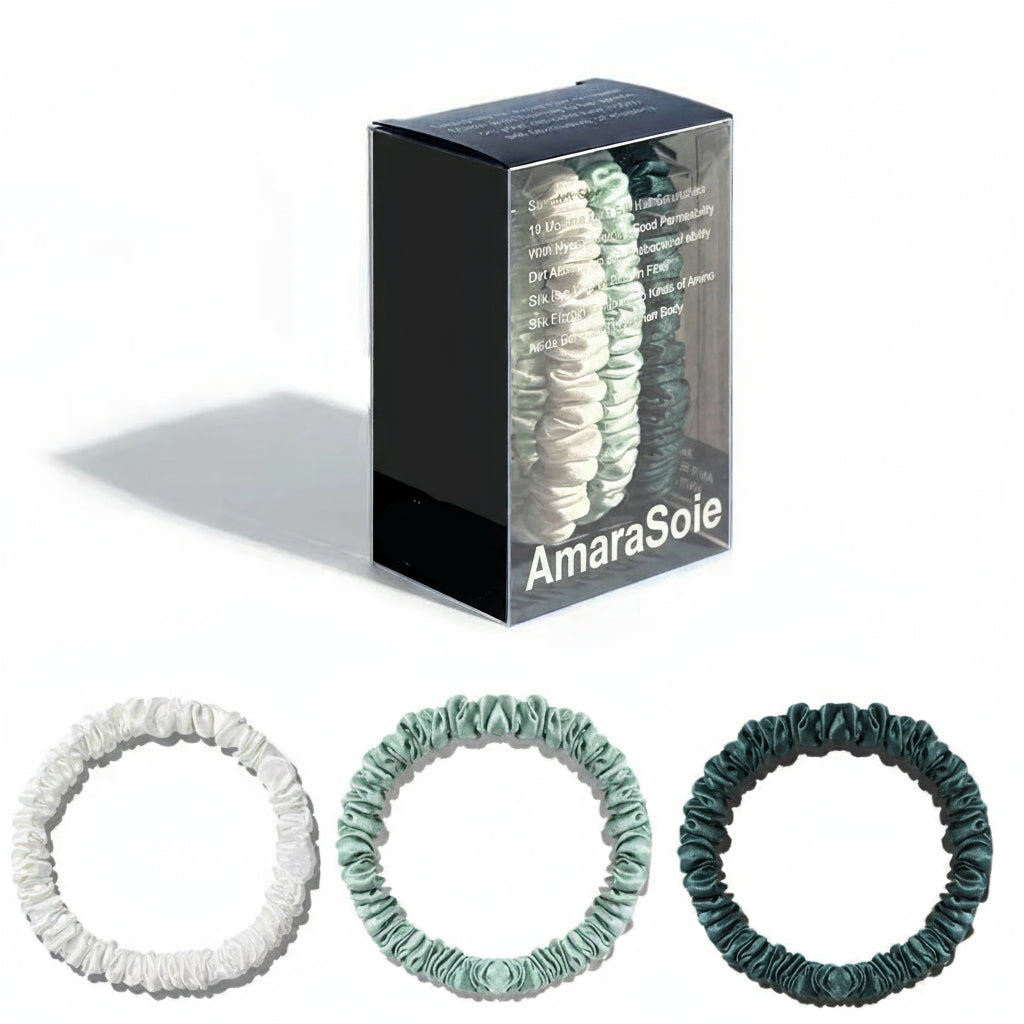 Lot de 3 chouchous en soie de mûrier 19 Momme