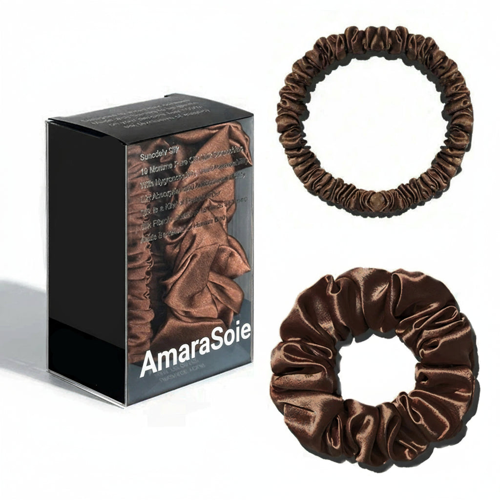 Lot de 2 chouchous 100 % soie de mûrier 22 momme
