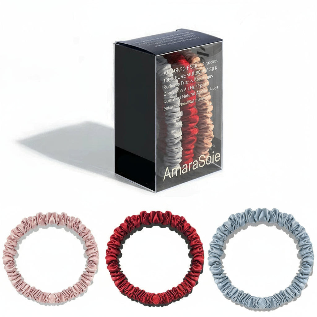 Lot de 3 chouchous en soie de mûrier 19 Momme