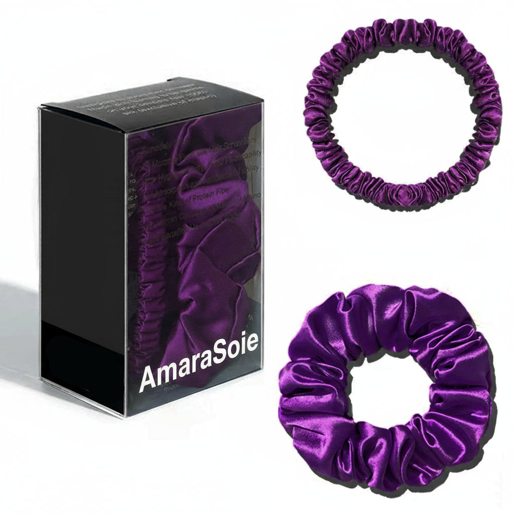 Lot de 2 chouchous 100 % soie de mûrier 22 momme