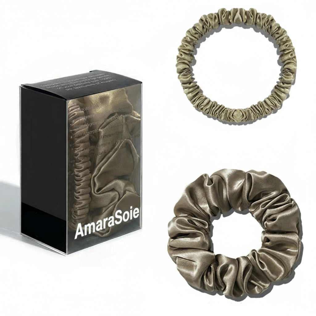 Lot de 2 chouchous 100 % soie de mûrier 22 momme