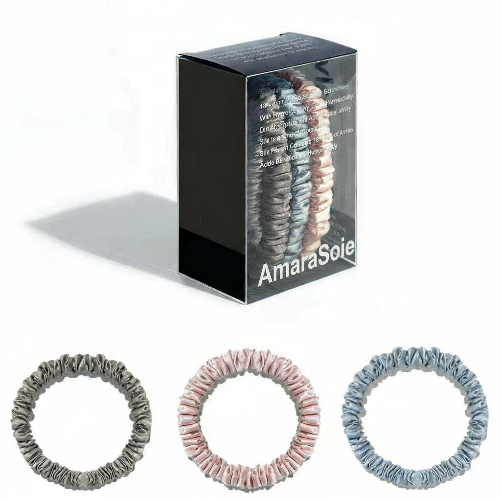 Lot de 3 chouchous en soie de mûrier 19 Momme