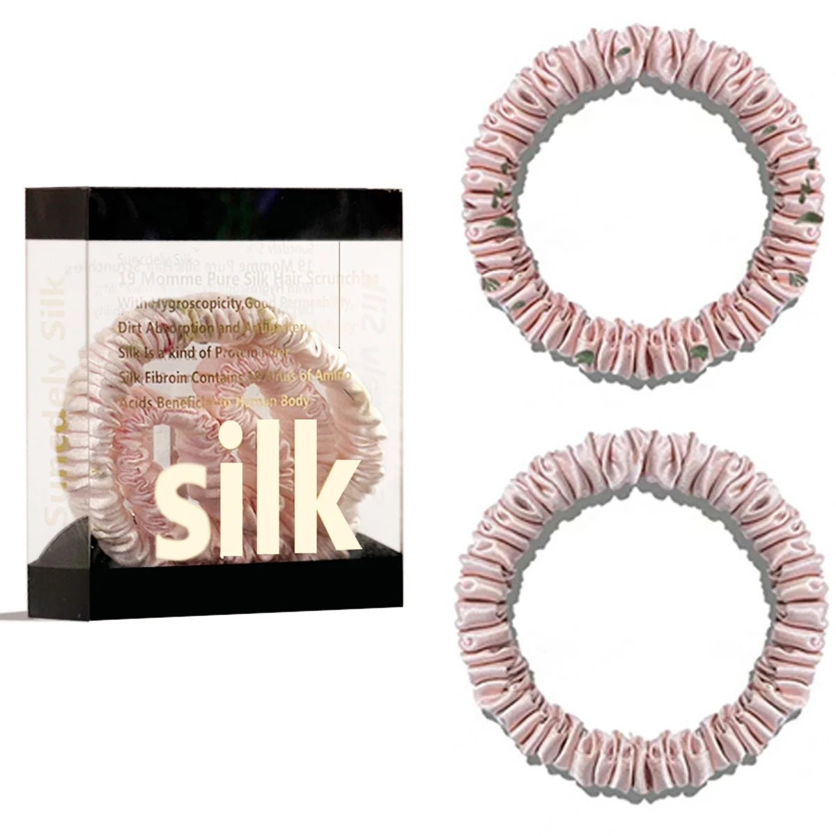 Lot de 2 chouchous en soie 19 Momme