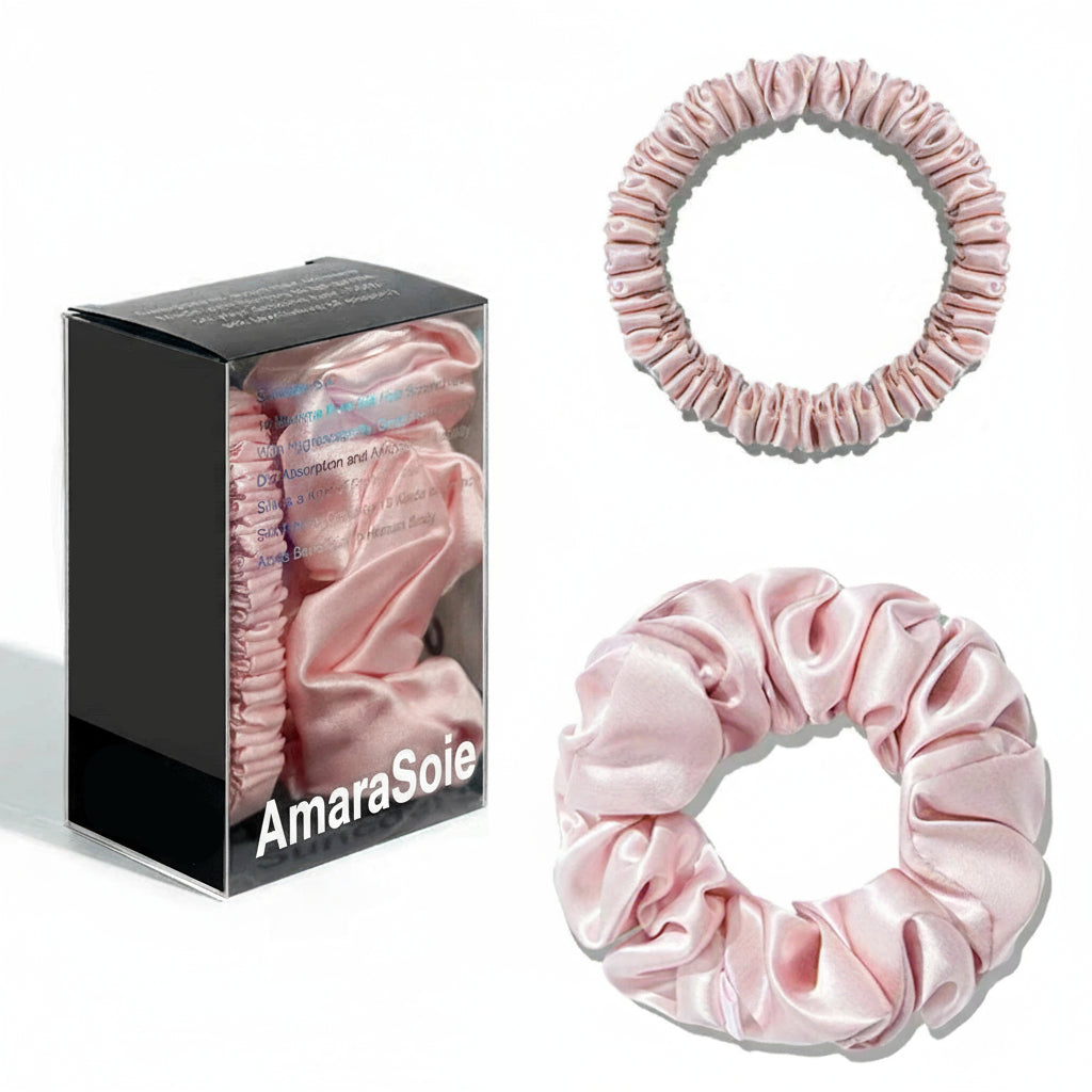Lot de 2 chouchous 100 % soie de mûrier 22 momme