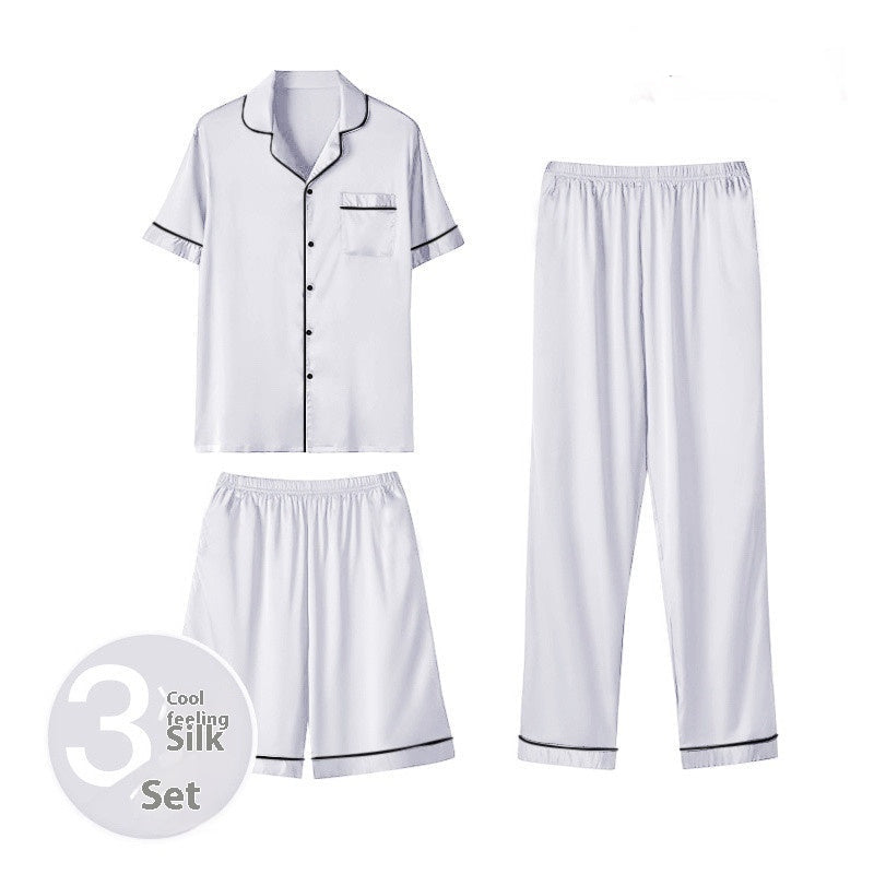 Costume trois pièces en soie pour homme