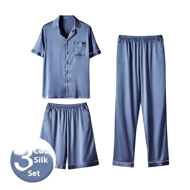 Costume trois pièces en soie pour homme
