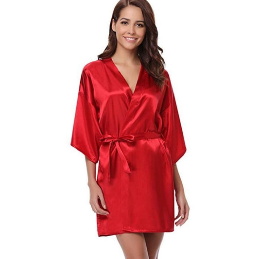 Peignoir kimono en soie pour femme