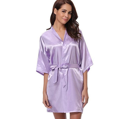 Peignoir kimono en soie pour femme