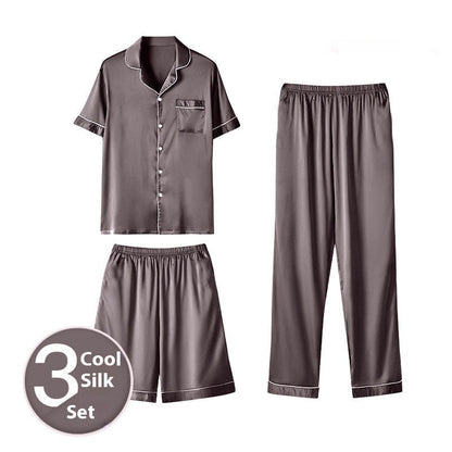 Costume trois pièces en soie pour homme