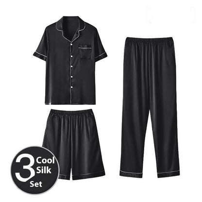 Costume trois pièces en soie pour homme
