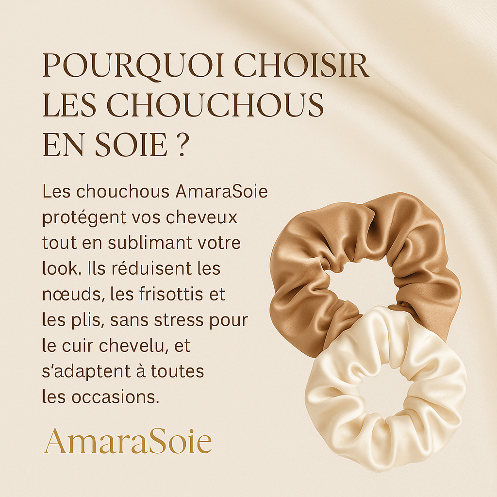 Chouchou en soie de mûrier 22 Momme