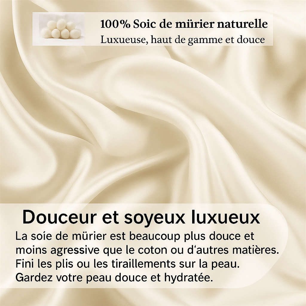 Parure de lit en soie de mûrier 22 momme