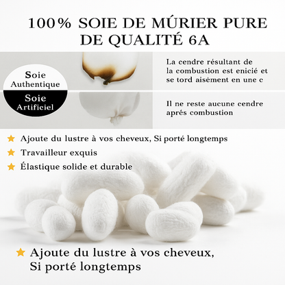 Lot de 3 chouchous en soie de mûrier 19 Momme