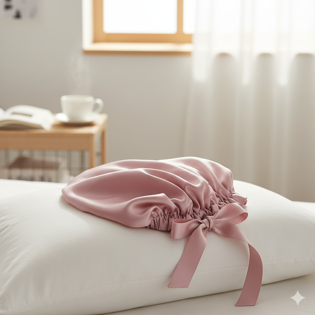 Bonnet de nuit 22 mommes en soie de mûrier