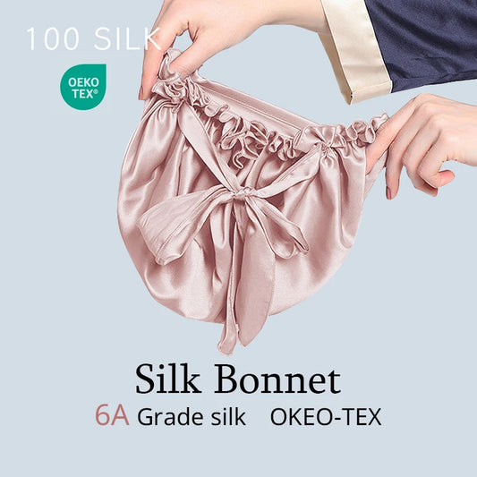 Bonnet de nuit 22 mommes 100 % soie de mûrier